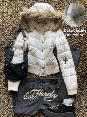Women's Detachable Fur Collar Long Sleeve Padded Coat